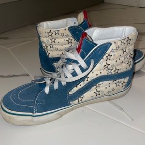 blue/star high top vans